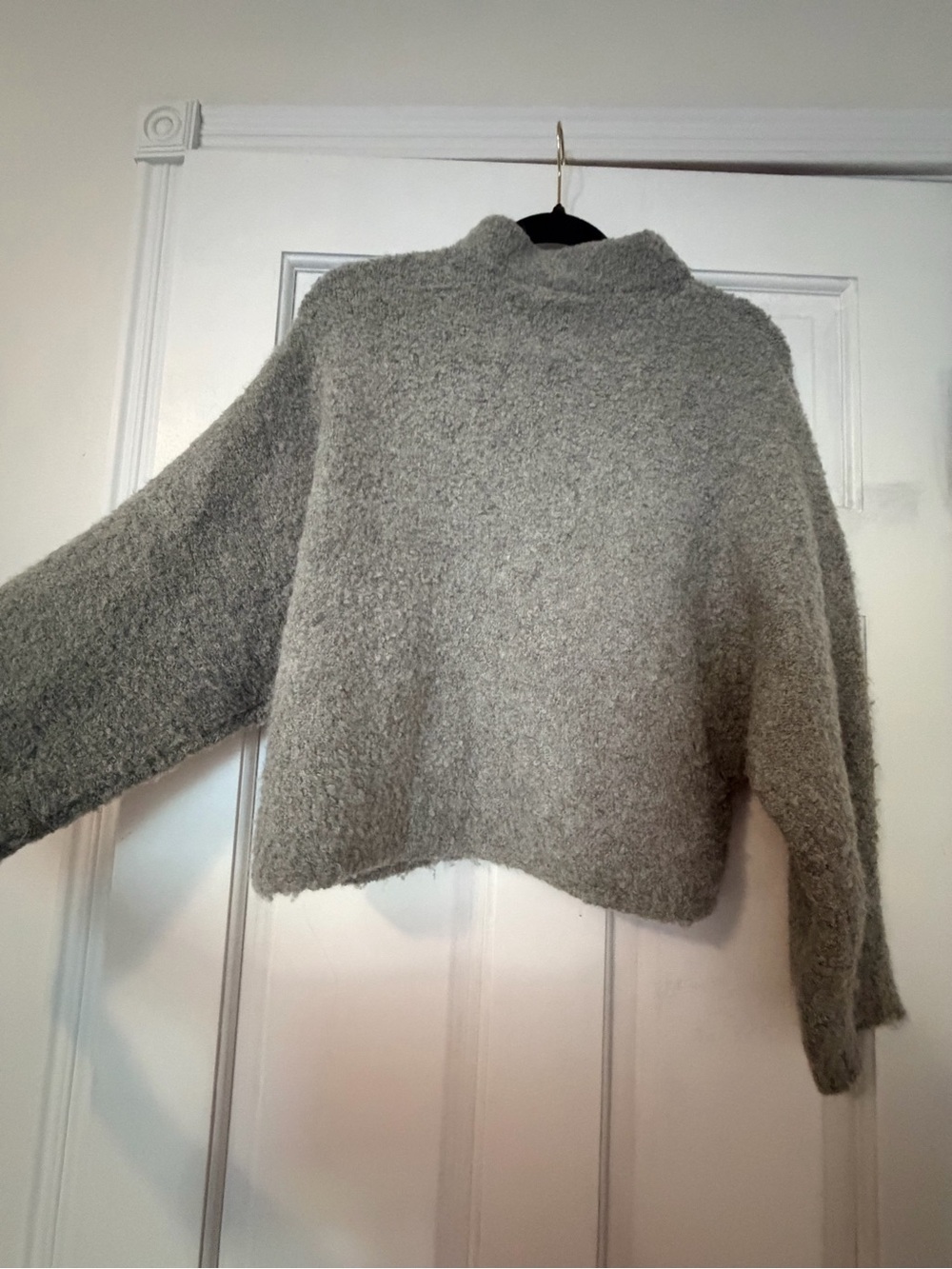 Abercrombie & Fitch Heather Gray Mock Neck Sweater - Picture 3 of 4